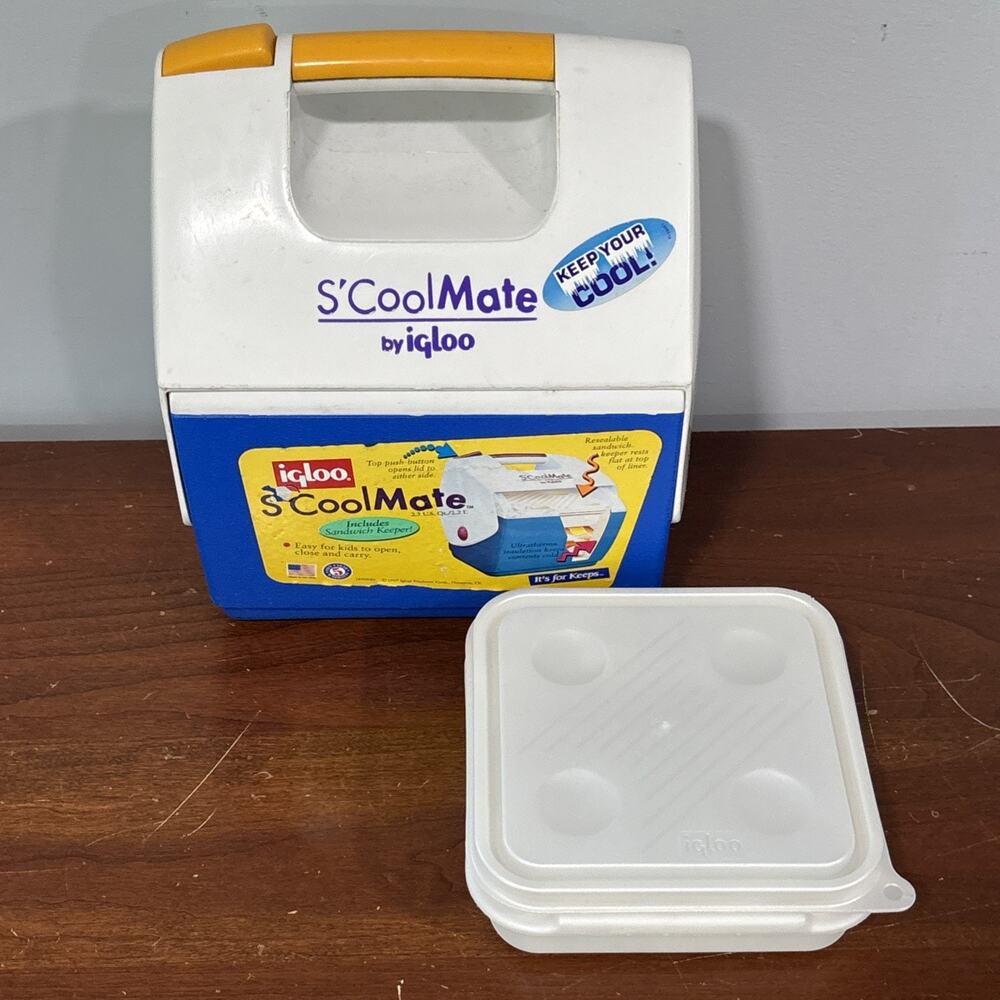 S’coolMate School Mate By Igloo Mini Cooler Lunch Box Retro 1997 90s Y2K Blue